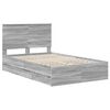 vidaXL Bettrahmen Graues Sonoma 120 x 200 cm Ingenieurs Holz