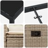 vidaXL Garten Essgruppe mit Kissen 7 pcs Beige Poly-Rattan