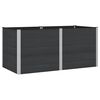 vidaXL Hochbeet Schwarz 200 x 100 x 91 cm WPC und Aluminium