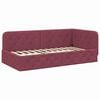 vidaXL Eckbettgestell Weinrot 90 x 190 cm Stoff