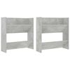 vidaXL Wand-Schuhschr&auml;nke 2 Stk. Betongrau 60x18x60 cm Holzwerkstoff