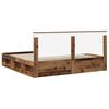 vidaXL Bettrahmen Altholz 200 x 200 cm Massives Kiefernholz
