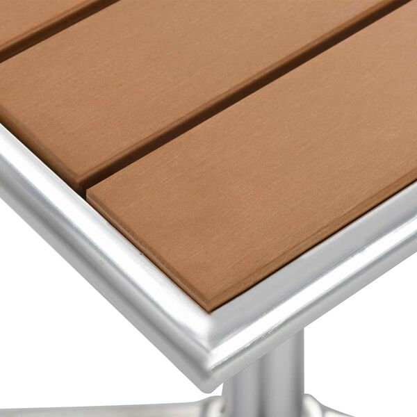 vidaXL Tisch Silber Aluminium und Kunststoff