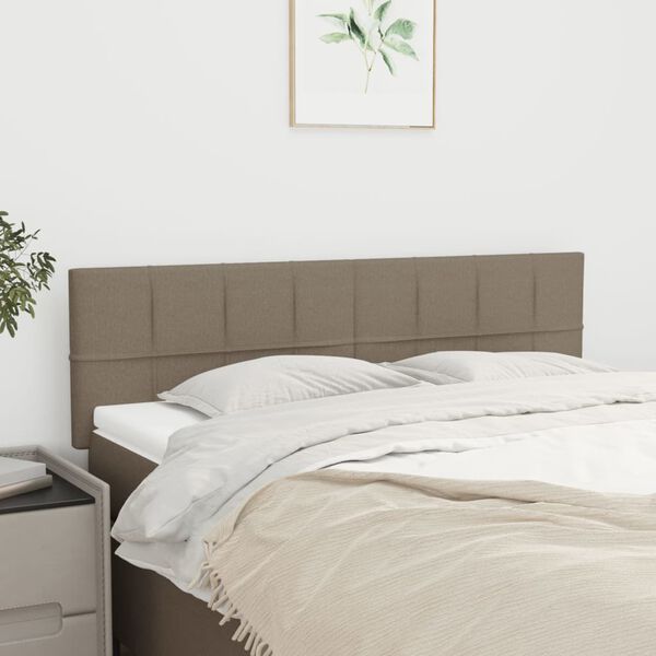 vidaXL Kopfteile Taupe 144x5x78/88 cm Stoff