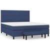 vidaXL Boxspringbett mit Matratze Blau 180x200 cm Stoff