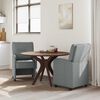 vidaXL Esszimmerst&uuml;hle mit Rollen 2 pcs Hellgrau 57 x 67 x 95 cm Stoff