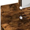 vidaXL Schminktisch mit LED-Beleuchtung R&auml;uchereiche 100x40x130 cm