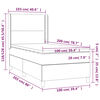 vidaXL Boxspringbett mit Matratze & LED Schwarz 100x200 cm Stoff