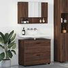 vidaXL Badezimmerm&ouml;bel-Set mit Schubladen 2 pcs Braun Eichen-Optik