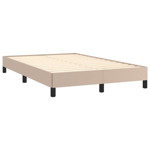 vidaXL Bettgestell ohne Matratze Cappuccino-Braun 120x190cm Kunstleder