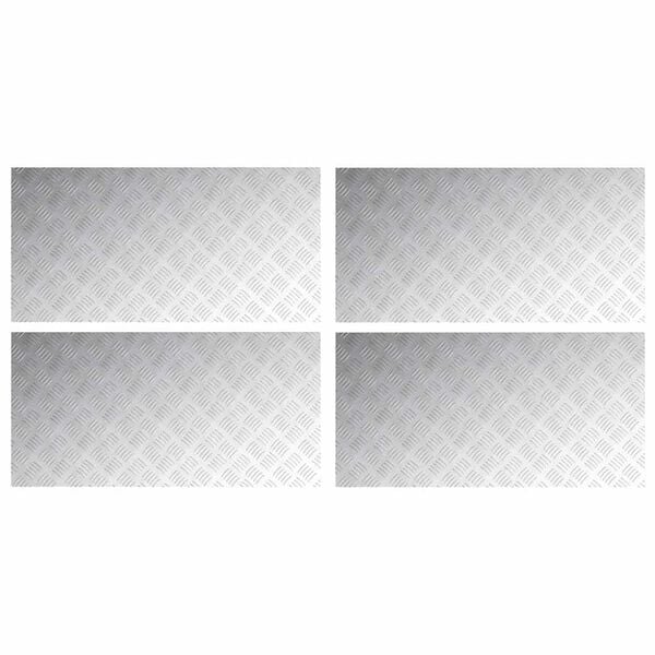vidaXL Rautenscheiben 4 pcs Silber 100 x 50 cm Aluminium