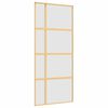 vidaXL Schiebet&uuml;r Golden 90x205 cm Matt ESG-Glas und Aluminium