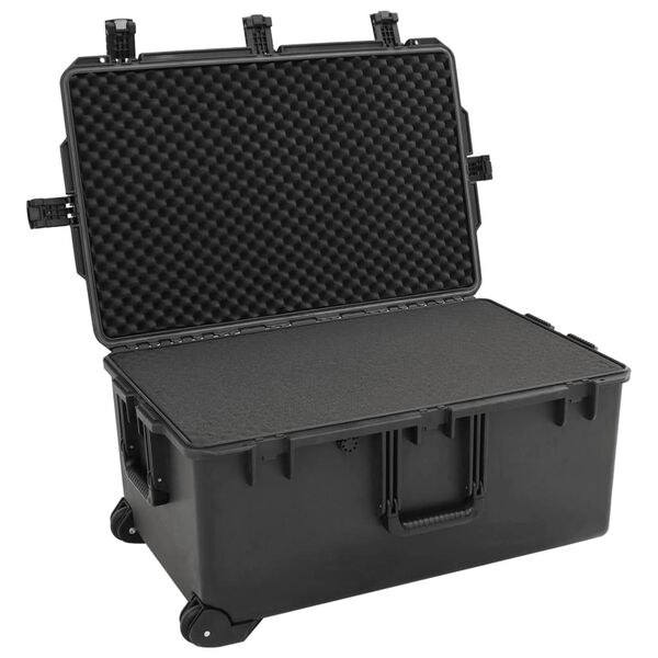 vidaXL Koffer f&uuml;r Flugreise Tragbar Schwarz 79,5x52x39 cm PP