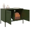 vidaXL TV-Schrank Olivgr&uuml;n 68x39x50,5 cm Stahl