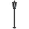 vidaXL Wegeleuchten 3 Stk. Schwarz 80 cm Edelstahl