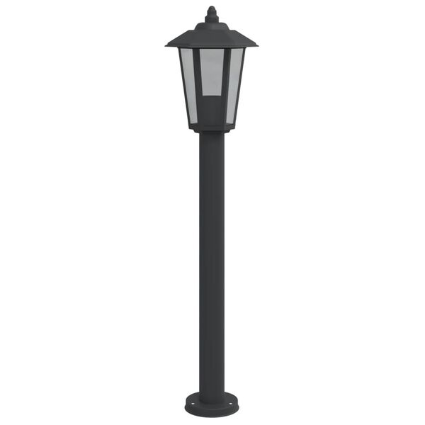vidaXL Wegeleuchten 3 Stk. Schwarz 80 cm Edelstahl