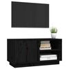 vidaXL TV-Schrank Schwarz 80x35x40,5 cm Massivholz Kiefer