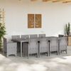 vidaXL Garten Essgruppe 11 pcs Hellgrau Polypropylen