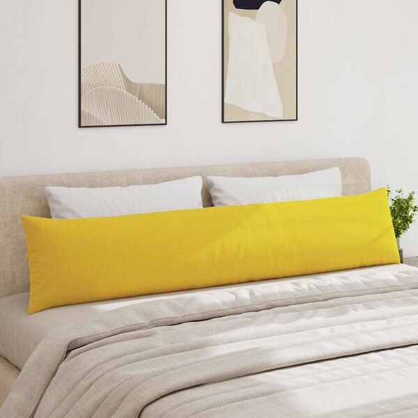 vidaXL Sofakissen 2 pcs Helles Gelb 200 x 40 cm Stoff