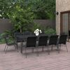 vidaXL 11-tlg. Garten-Essgruppe Stahl