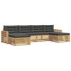 vidaXL Outdoor-Sofagarnitur 6 Stk. Wei&szlig; und Anthrazit