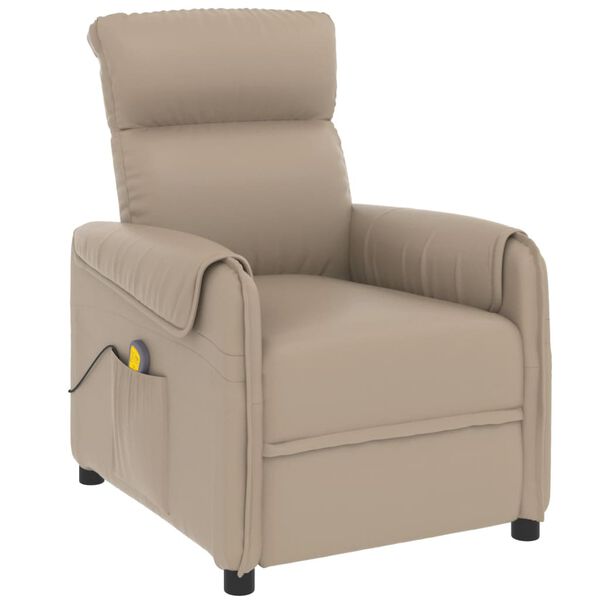 vidaXL Massagesessel Cappuccino-Braun Kunstleder