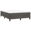 vidaXL Boxspringbettgestell Dunkelgrau 140x200 cm Samt
