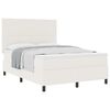 vidaXL Boxspringbett Creme und Wei&szlig; 203 x 160 x 128 cm Cordstoff
