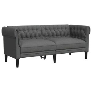 vidaXL Sofa Dunkelgrau 182,5 x 74,5 x 74,5 cm Polyester