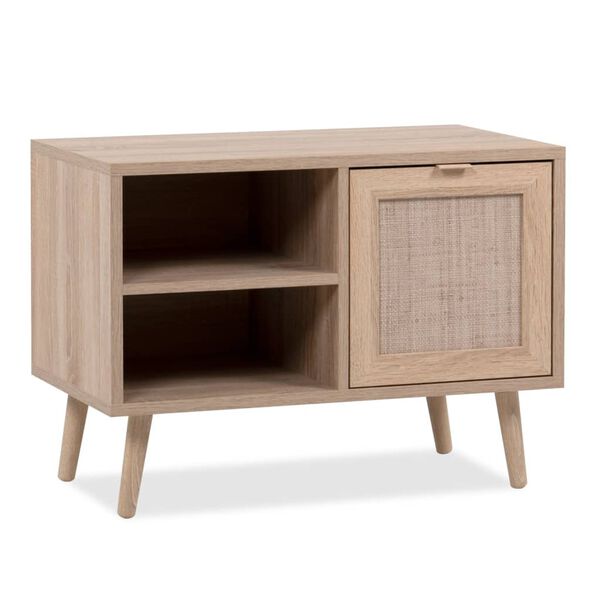 Finori Schuhschrank Bali 73A Sonoma-Eiche und Raffia-Druck