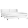 vidaXL Boxspringbett mit Matratze Wei&szlig; 160x200 cm Kunstleder