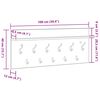 vidaXL Wandmontierter nachttisch Wei&szlig; 100 x 40 x 12 cm Holzwerkstoff