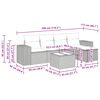 vidaXL 6-tlg. Garten-Sofagarnitur mit Kissen Schwarz Poly Rattan