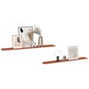 vidaXL Wandregal mit Regal 2 pcs Rot 115 x 9 x 3 cm Holzwerkstoff