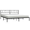 vidaXL Bettgestell mit Kopfteil Metall Schwarz 200x200 cm