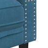 vidaXL 2-tlg. Chesterfield-Sofa-Set mit Nackenrollen Blau Samt