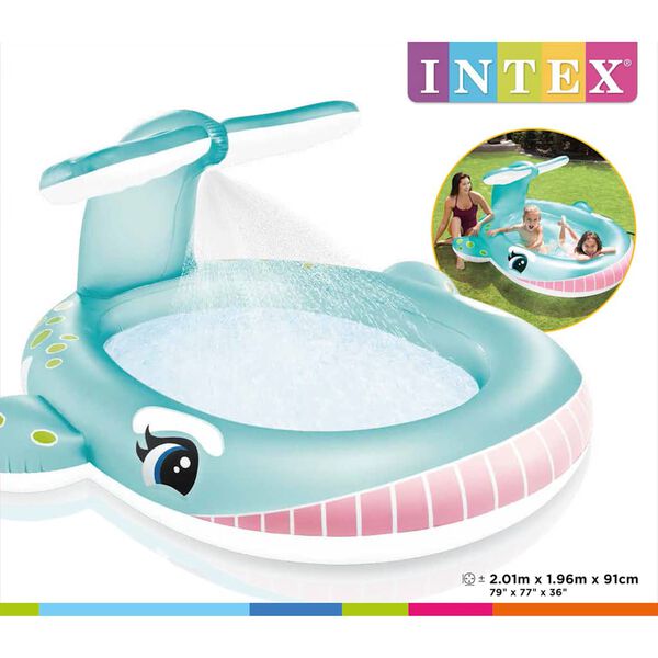Intex Wal Planschbecken mit Sprinkler 201x196x91 cm