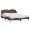 vidaXL Bettgestell "Viana" ohne Matratze Braun 180x200 cm Kunstleder