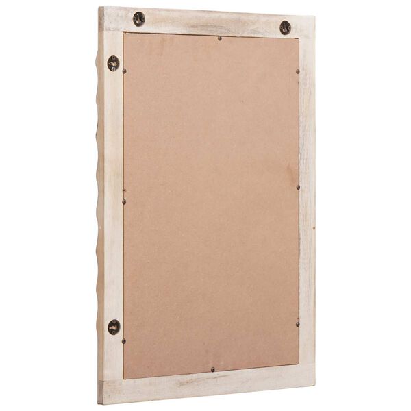 vidaXL Badezimmer Spiegel Wei&szlig;e gewaschene Oberfl&auml;che 50 x 70 x 2,5 cm