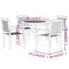 vidaXL 5-tlg. Garten-Essgruppe Massivholz Teak