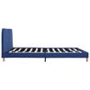 vidaXL Bettgestell ohne Matratze Blau Stoff 150x200 cm