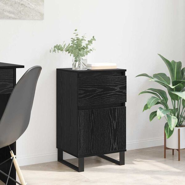 vidaXL Sideboard Schwarz Eichen-Optik 35 x 40 x 70 cm Holzwerkstoff
