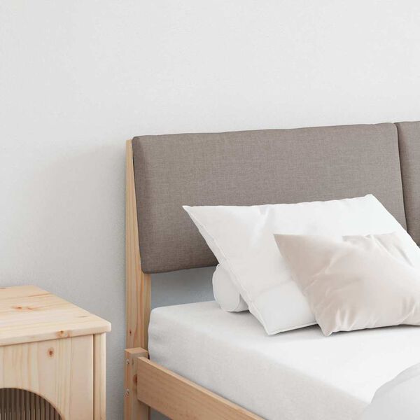 vidaXL Gepolstertes Kopfteil Taupe 160 cm Massives Kiefernholz