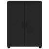 vidaXL Badezimmerschrank mit Speicher mit T&uuml;r Schwarz 60 x 35 x 80 cm