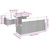 vidaXL Gartensofa-set mit Kissen mit Kissen 7 pcs Schwarz Poly Rattan