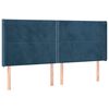 vidaXL Boxspringbett mit Matratze & LED Dunkelblau 180x200 cm Samt