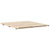 vidaXL Bodenbettgestell Braun 180 x 200 cm Massivholz Kiefer