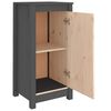 vidaXL Sideboards 2 Stk. Grau 39x35x80 cm Massivholz Kiefer