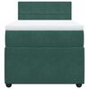 vidaXL Boxspringbett mit Matratze Dunkelgr&uuml;n 100x200 cm Samt