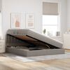 vidaXL Bett mit Stauraum und LED Taupe 160 x 200 cm Polyester